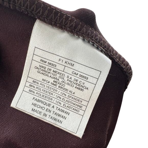 Nike Dri-Fit Wide Leg Trouser Track Pants Chocolate Brown Women’s Large 12/14 - Picture 6 of 6